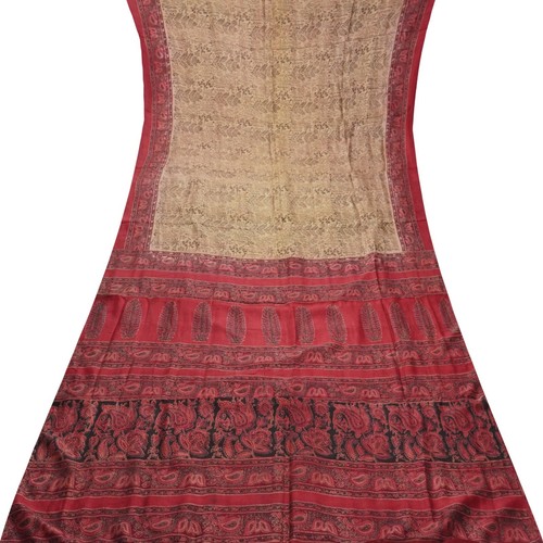 Sari vintage marrone 100 sete - sari,