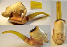  ANTICA PIPA MEERSCHAUM cm.14,7 Autentica SCHIUMA di MARE 