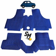 Tappeti per Fiat 500 d'epoca in gommamoquette di colore BLU +OMAGGIO