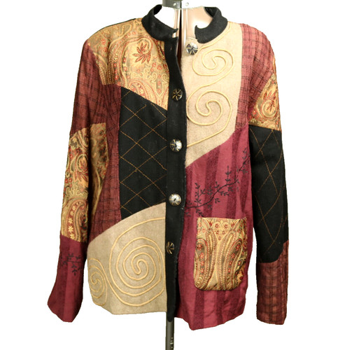 Blazer patchwork ricamato