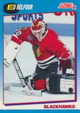 1991-92 Score Canadian French #510 ED BELFOUR - Chicago Blackhawks