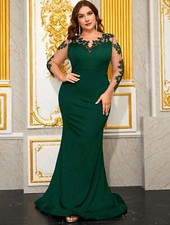 Abito lungo da sera taglia forte elegante  vestito Festa e matrimonio curvy