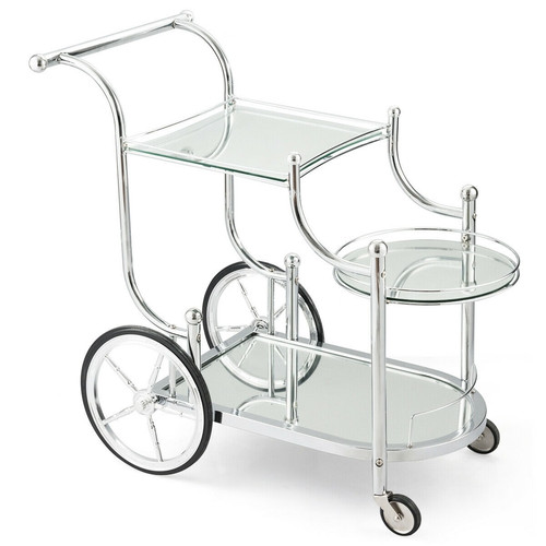 Carrello cucina con vetro - con,