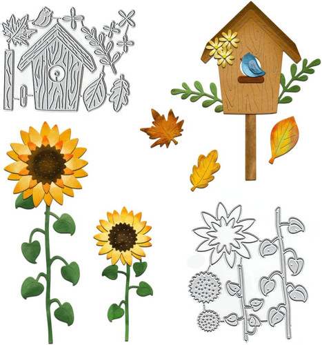 Pezzi fustelle casa girasole - pezzi,