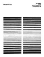Harman Kardon A-402 Ricevitore Amplificatore Manuale del Proprietario