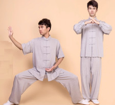 Women Men Cotton Linen Tai Chi