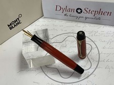 Montblanc #2 vintage Danish Production Coral red fountain pen no2 flex nib