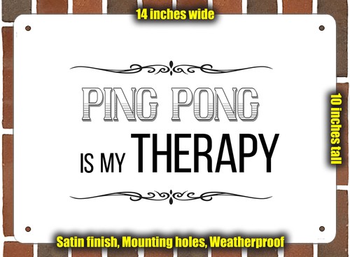 Insegna metallo ping pong - ping,