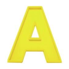 Large Resin Letter Yellow