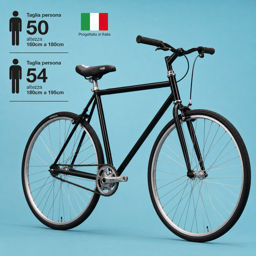 Bici fixed nero single - 28,