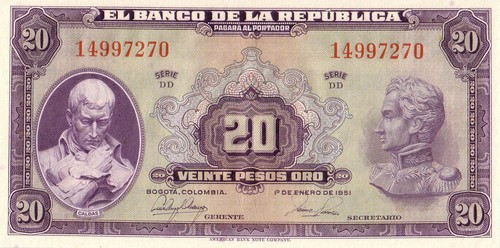Colombia pesos oro - , 1951