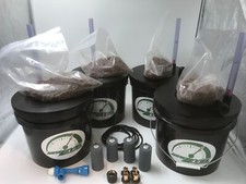 New Level Hydroponics - Sistema DWC Deluxe a 4 secchi con cambio acqua Venturi