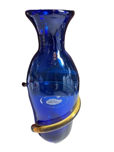 Vaso vintage blenko vetro - vintage, blu