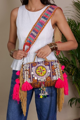 Borsa tracolla tribale fatta - borsa,