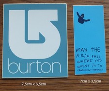2 adesivi sticker Burton snowboards Mark Gonzales vintage snowboard RARO