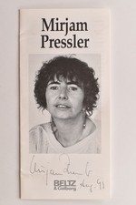 Mirjam Pressler - - autografo