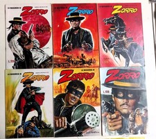 ZORRO - LA MASCHERA DI ZORRO 1/6 COMPLETA - ED.  FANTASIE INFANTILI 1970 - RARI