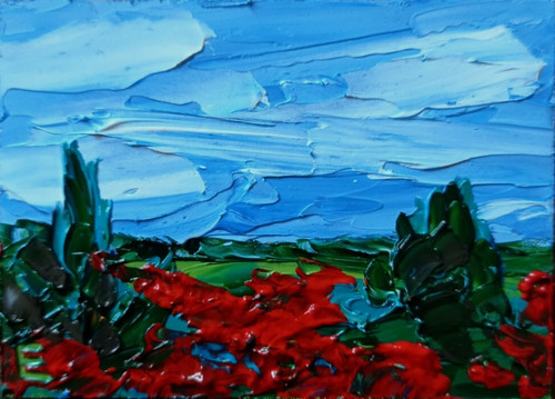 Dipinto originale aceo alberi - originale,