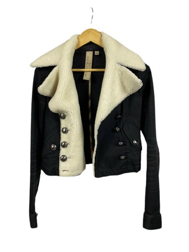 Burberry brit nero moto giacca - nero,