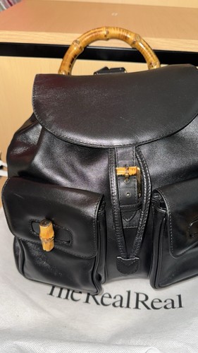 Gucci zaino tutto pelle - gucci, bambù