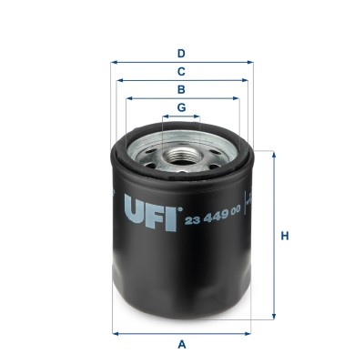 Filtro olio ufi - ufi, 23.449.00