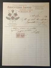 fattura Argenteria Broggi Bologna 1907