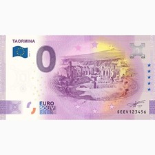 0€ ZERO EURO SOUVENIR BANCONOTA ITALIA 2023 - TAORMINA