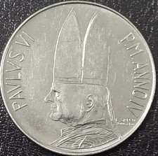 VATICANO MONETA 100 LIRE 1966 CIRCOLATA