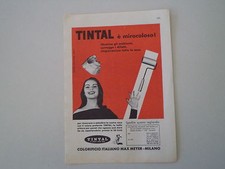 advertising Pubblicità 1958 TINTAL MAX MEYER