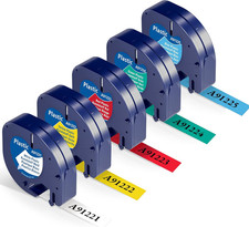 Nastro Etichette Dymo Letratag Ricarica Compatibile Con Ricarica  12Mm x 4M 5Pz 