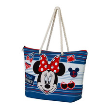 BORSA MARE MINNIE  DISNEY 52X37X17 CM CON ZIP E MANICI E CERNIERA