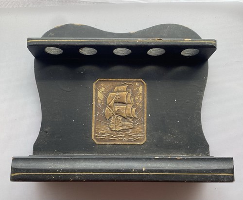 Wooden pipe rack vintage 1930s - rack,