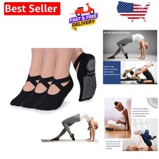 Stylish Black Yoga Socks with