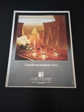 1979 CARLO MORETTI VETRO ARTE DESIGN MURANO VENEZIA VINTAGE AD PUBBLICITA