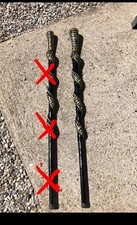 BASTONE DA PASSEGGIO EGIZIANO VECCHIO ANTICO BASTONE LEGNO INTARSIATO MADREPERLA