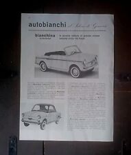 BIANCHINA TRASFORMABILE SALONE GINEVRA Anni '60 Pagina Da rivista EPOCA