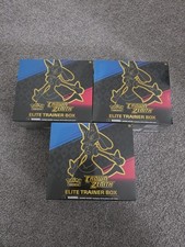 Pokemon Scatola Sigillata Corona Zenith Elite Allenatore Lotto di 3