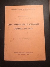Azione Cattolica 1938-39 Libro Adunanze Manoscritto