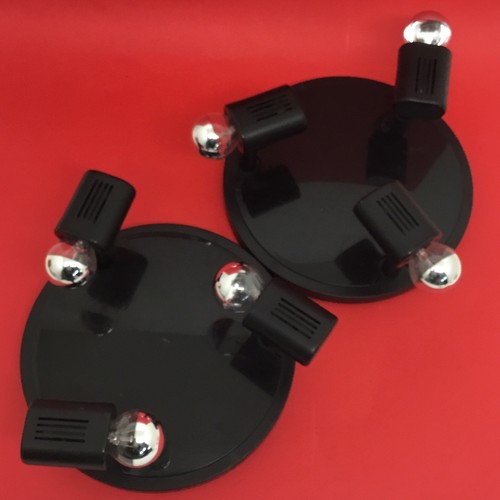 Two black twin ufo lamps - two,
