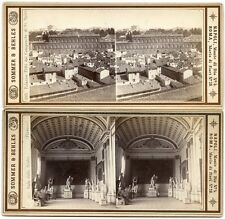 Stereoviews (2), Italy, Firenze, statuary (statue), by “Sommer & Behles"