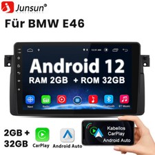 Per BMW E46 1998-2006 Android12 Doppio Din Autoradio GPS Navi Bluetooth WiFi DAB