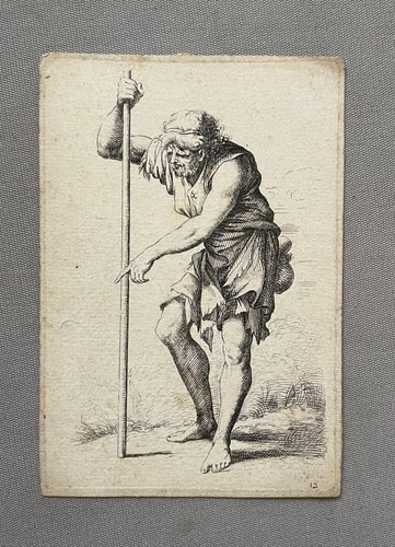 Incisione salvator rosa uomo - rosa,,