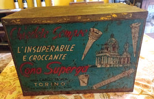 Grande scatola in latta coni Superga Torino, anni '60 circa piuttosto rara