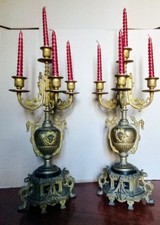 coppia candelabri ottone