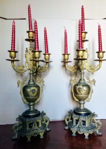 Coppia candelabri ottone - candelabri,