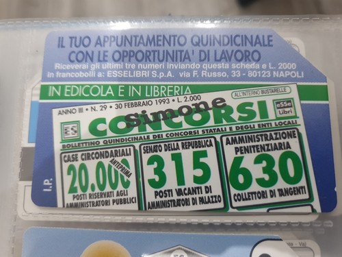 Scheda telefonica simone - scheda,
