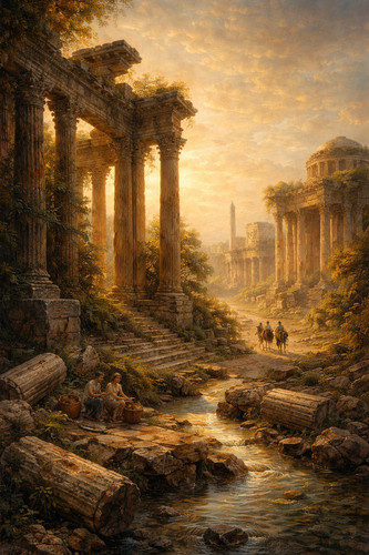 Poster antiche rovine romane - rovine,