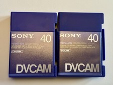 Set 2 Videocassette Sony DVCAM PDVM-40N Eccellenti (un Solo Passaggio) Trakkate