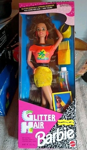 Barbie bambola capelli - , glitter