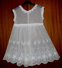 Vestito antico da bambina o bambole Pizzo francese Vintage